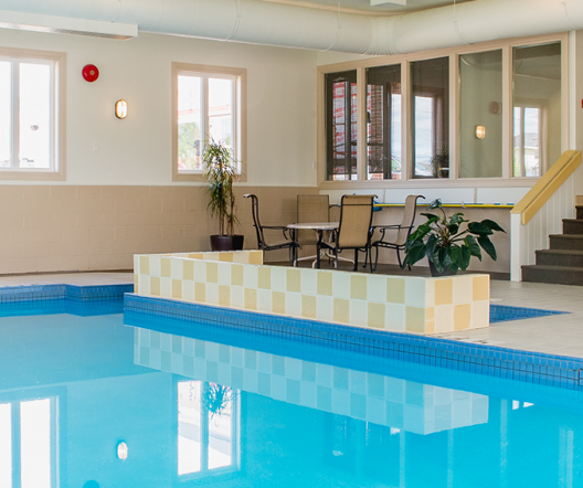 Always a hit with families and teams, the Indoor pool at the full-service Maritime Inn Port Hawkesbury, Cape Breton.
